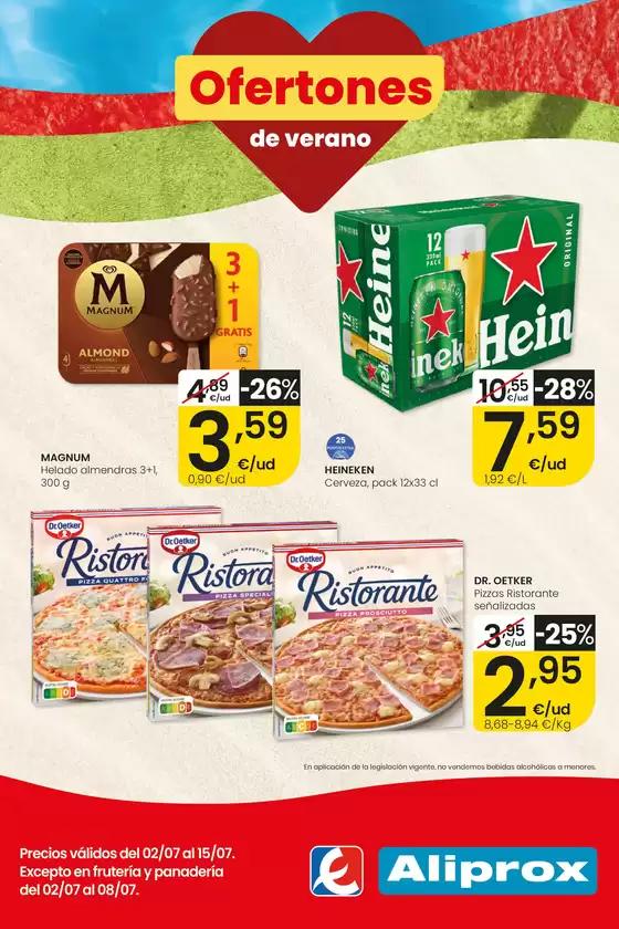 Catálogo Eroski en Tornavacas | Ofertones de verano Aliprox | 2026-07-02T00:00:00.000Z - 2026-07-15T00:00:00.000Z