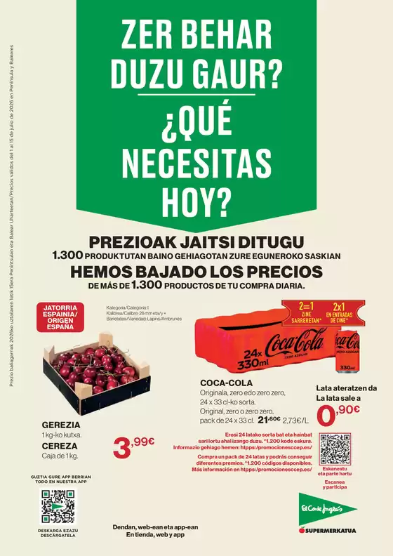 Catálogo El Corte Inglés | Qué necesitas hoy | 2026-07-01T00:00:00.000Z - 2026-07-15T00:00:00.000Z