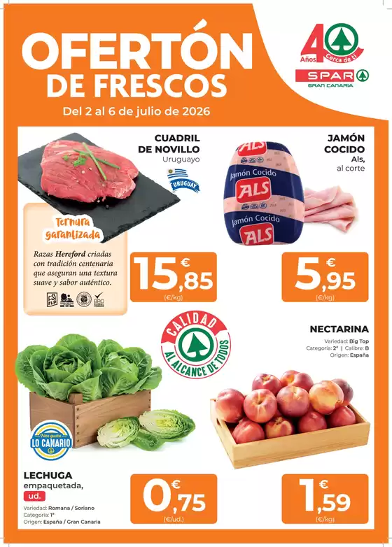 Catálogo SPAR Gran Canaria | Ofertón De Frescos | 2026-07-02T00:00:00.000Z - 2026-07-06T00:00:00.000Z