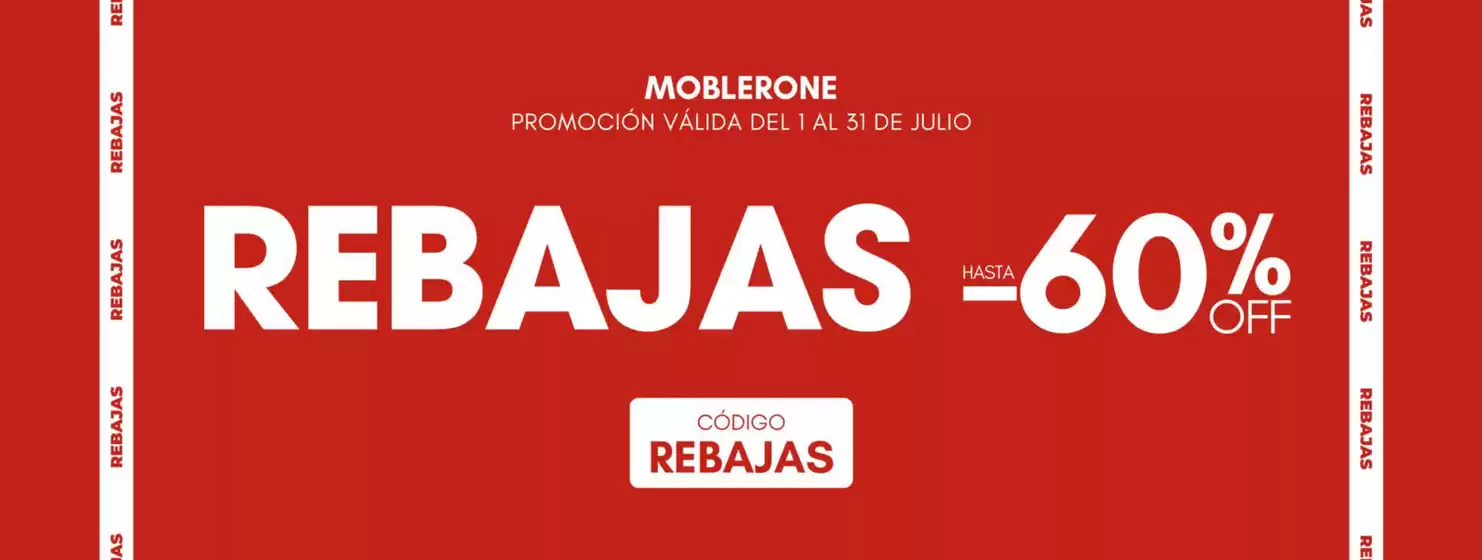 Catálogo Moblerone | Rebajas | 2026-07-02T00:00:00.000Z - 2026-07-31T00:00:00.000Z