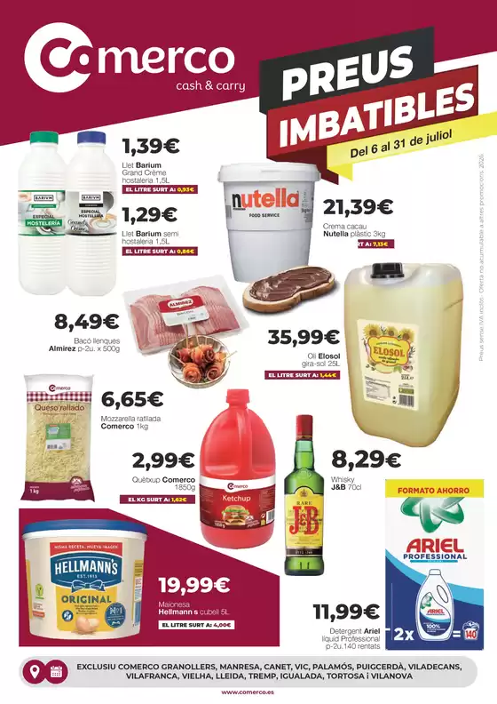 Catálogo Comerco Cash & Carry | Preus imbatibles | 2026-07-06T00:00:00.000Z - 2026-07-31T00:00:00.000Z