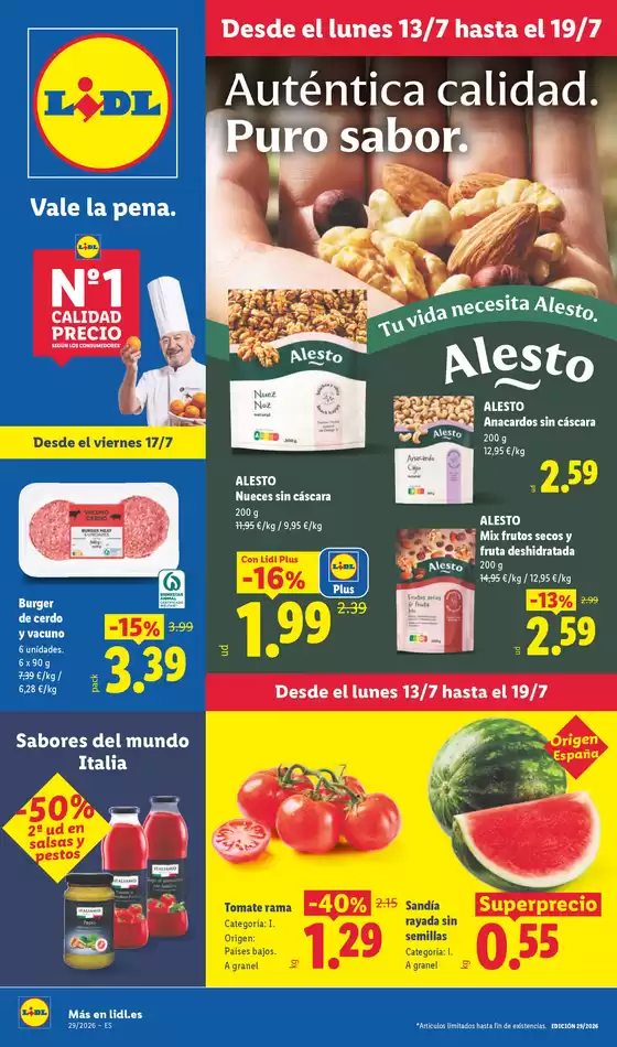 Catálogo Lidl | № 1 PRECIO - Ofertas válidas del 13/07 al 19/07 | 2026-07-13T00:00:00.000Z - 2026-07-19T00:00:00.000Z