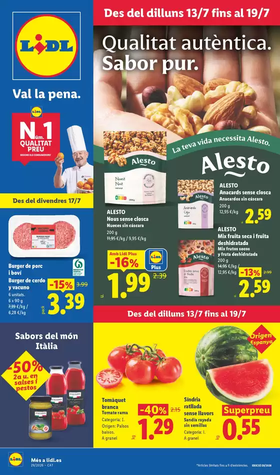 Catálogo Lidl en Bellaterra | № 1 PRECIO - Ofertas válidas del 13/07 al 19/07 | 2026-07-13T00:00:00.000Z - 2026-07-19T00:00:00.000Z