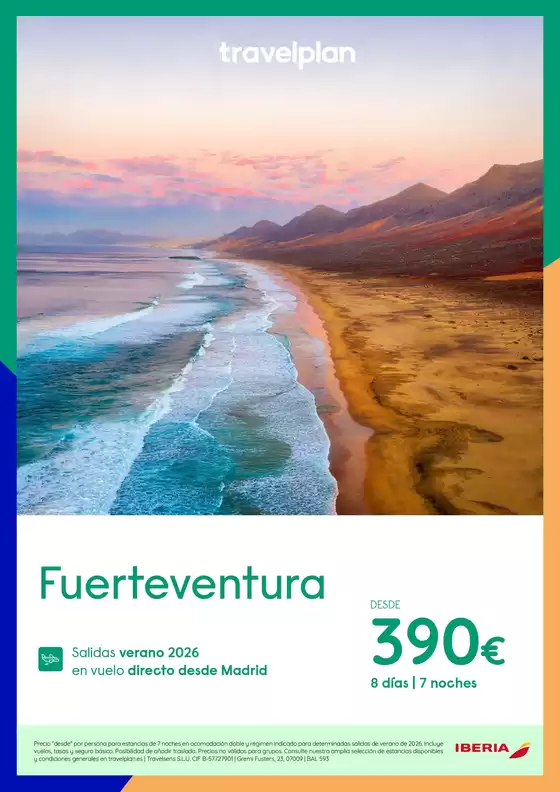 Catálogo Travelplan | Fuerteventura desde 390€ | 2026-06-01T00:00:00.000Z - 2026-08-31T00:00:00.000Z