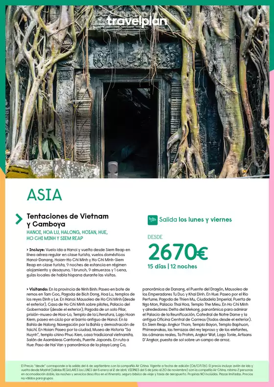 Catálogo Travelplan en Coria del Río | ASIA desde 2670€ | 2026-01-05T00:00:00.000Z - 2026-12-26T00:00:00.000Z