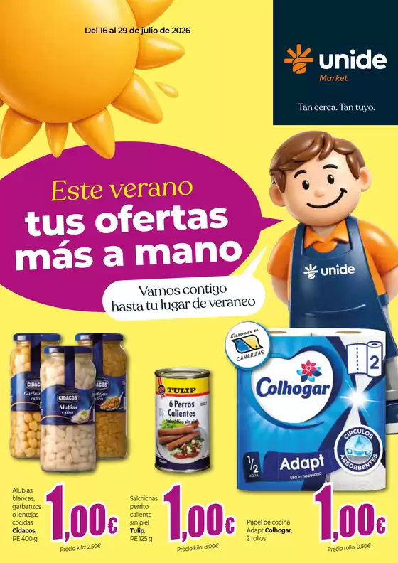 Catálogo Unide Market | Este varano tus ofertas más a mano. Market Canarias | 2026-07-16T00:00:00.000Z - 2026-07-29T00:00:00.000Z