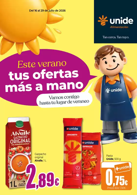 Catálogo UNIDE Alimentación | Este verano tus ofertas más a mano. UNIDE Alimentación Península | 2026-07-16T00:00:00.000Z - 2026-07-29T00:00:00.000Z