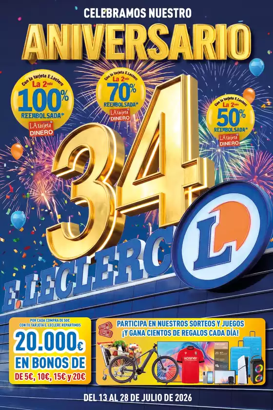 Catálogo E.Leclerc en Villanueva del Pardillo | Aniversario 1 | 2026-07-13T00:00:00.000Z - 2026-07-28T00:00:00.000Z