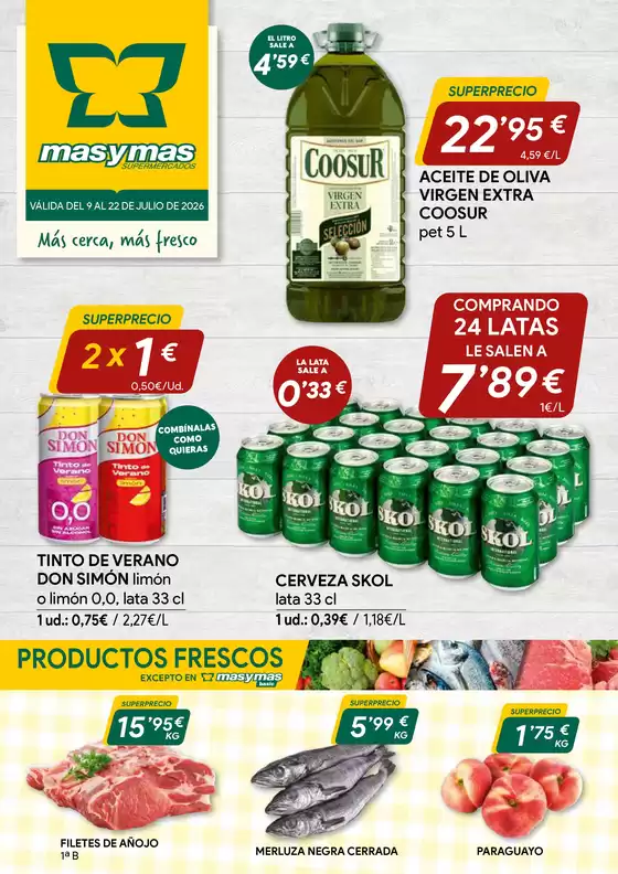 Catálogo Masymas en Torreperogil | Válida del 9 al 22 de julio de 2026 | 2026-07-10T00:00:00.000Z - 2026-07-22T00:00:00.000Z