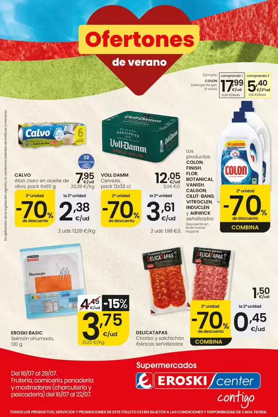Catálogo Eroski | Ofertones de verano EROSKI CENTER | 2026-07-16T00:00:00.000Z - 2026-07-29T00:00:00.000Z