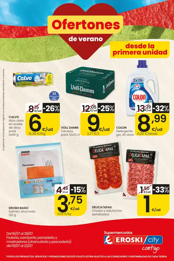 Catálogo Eroski | Ofertones de verano EROSKI CITY | 2026-07-16T00:00:00.000Z - 2026-07-29T00:00:00.000Z