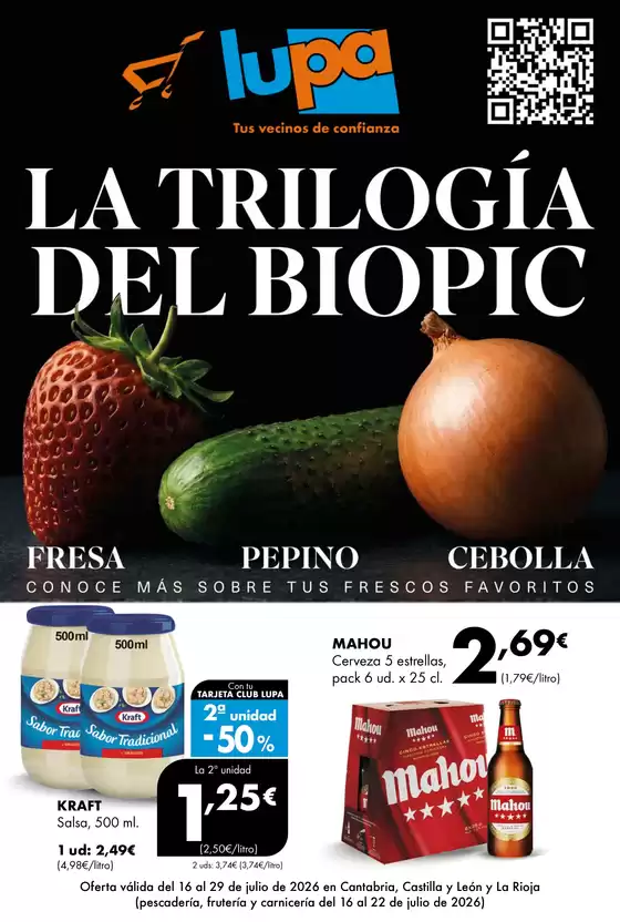 Catálogo Supermercados Lupa en Puente Tocinos | La trilogiá del biopic | 2026-07-16T00:00:00.000Z - 2026-07-29T00:00:00.000Z
