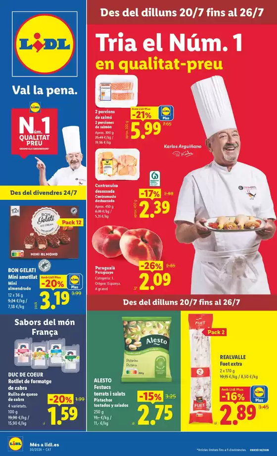 Catálogo Lidl en Belianes | № 1 PRECIO - Ofertas válidas del 20/07 al 26/07 | 2026-07-20T00:00:00.000Z - 2026-07-26T00:00:00.000Z