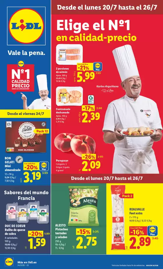 Catálogo Lidl en Saucejo | № 1 PRECIO - Ofertas válidas del 20/07 al 26/07 | 2026-07-20T00:00:00.000Z - 2026-07-26T00:00:00.000Z