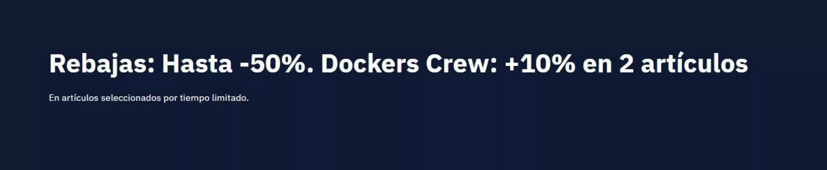 Catálogo Dockers en San Fernando | Rebajas | 2026-07-14T00:00:00.000Z - 2026-07-27T00:00:00.000Z
