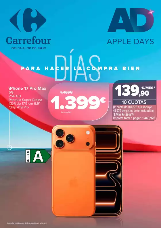Catálogo Carrefour en Carucedo | APPLE DAYS | 2026-07-14T00:00:00.000Z - 2026-07-30T00:00:00.000Z