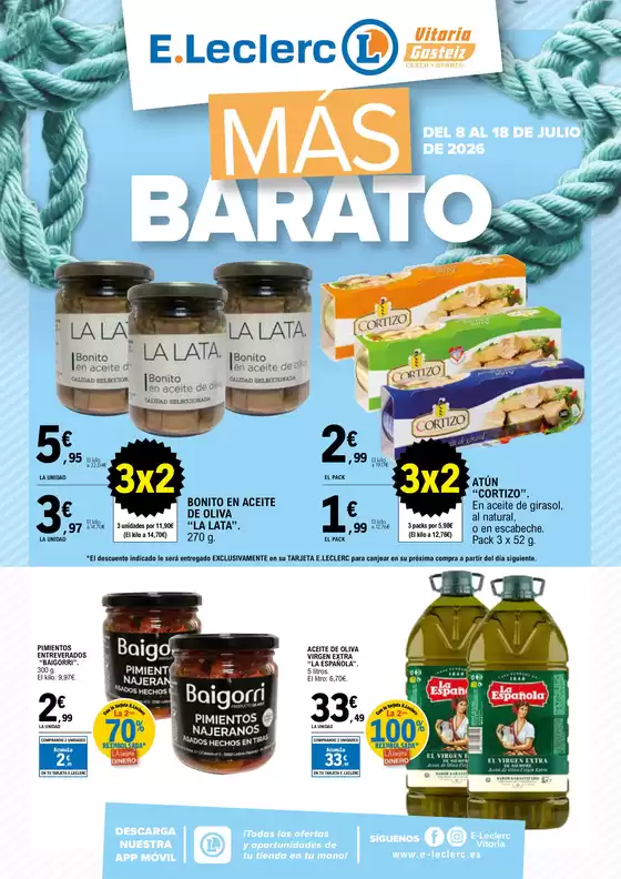 Catálogo E.Leclerc | Más barto | 2026-07-08T00:00:00.000Z - 2026-07-18T00:00:00.000Z