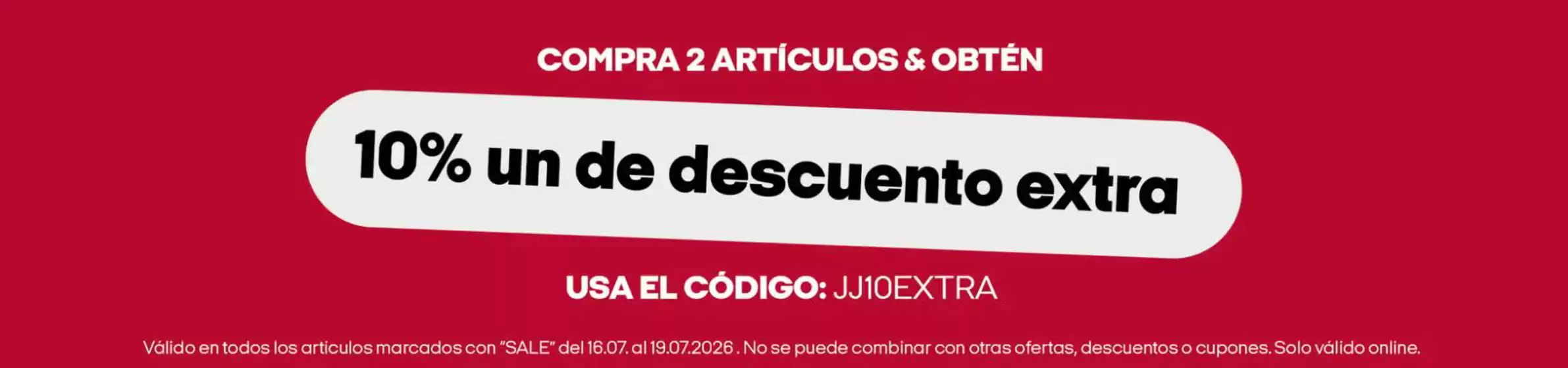 Catálogo Jack & Jones | Compra 2 Artículos & Obtén 10% Un De Descuento Extra | 2026-07-16T00:00:00.000Z - 2026-07-19T00:00:00.000Z