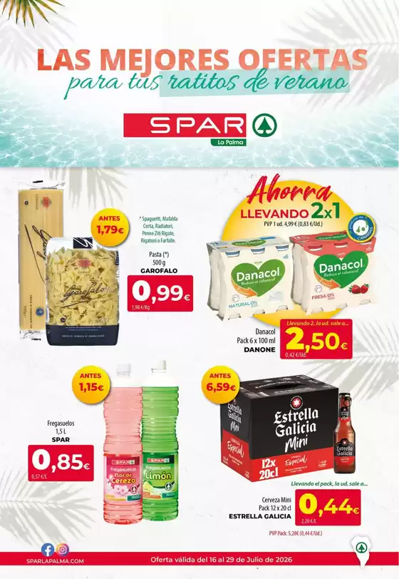 Catálogo Spar La Palma | Las Mejores Ofertas Para Tus Ratitos De Verano | 2026-07-16T00:00:00.000Z - 2026-07-29T00:00:00.000Z