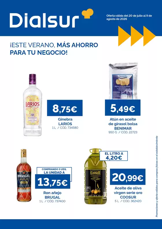 Catálogo Dialsur Cash & Carry | Oferta válida del 20 de julio al 9 de agosto de 2026 | 2026-07-20T00:00:00.000Z - 2026-08-09T00:00:00.000Z