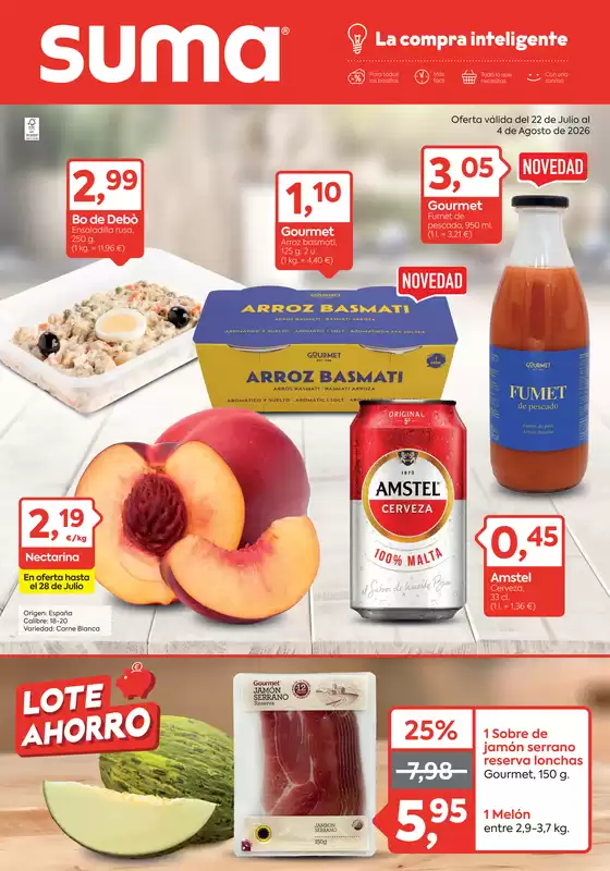 Catálogo Suma Supermercados | Oferta válida del 22 de Julio al 4 de Agosto de 2026 | 2026-07-22T00:00:00.000Z - 2026-08-04T00:00:00.000Z