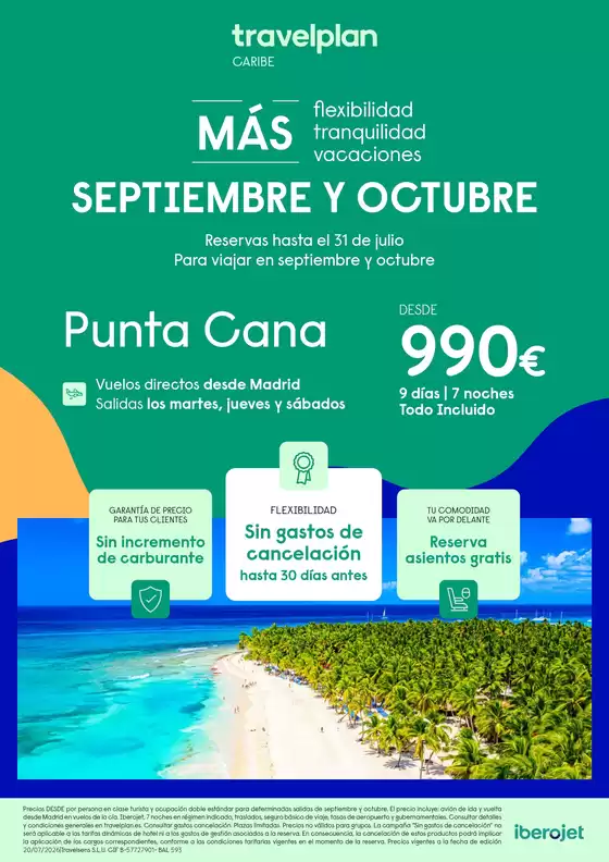 Catálogo Travelplan | Punta Cana Desde 990€ | 2026-07-22T00:00:00.000Z - 2026-10-31T00:00:00.000Z