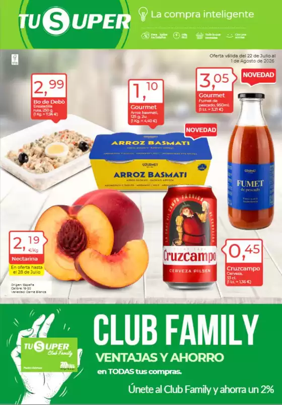 Catálogo Tu Super | Oferta válida del 22 de Julio al 1 de Agosto de 2026 | 2026-07-22T00:00:00.000Z - 2026-08-01T00:00:00.000Z