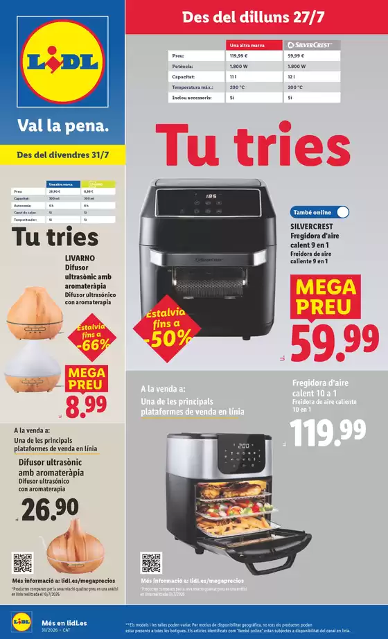 Catálogo Lidl en Montmajor | ¡Bazar Lidl!- Ofertas válidas del 27/07 al 02/08 | 2026-07-27T00:00:00.000Z - 2026-08-02T00:00:00.000Z