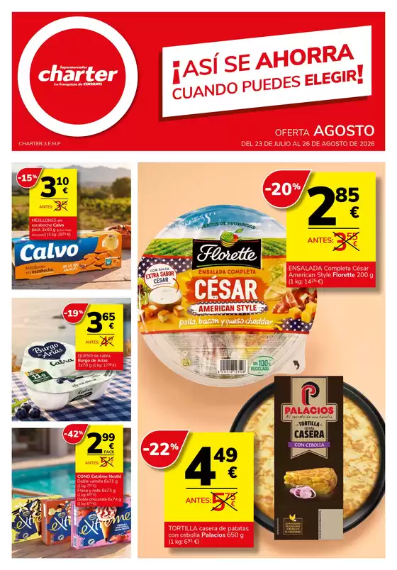 Catálogo Supermercados Charter en Confrides | Del 23 De Julio Al 26 De Agosto De 2026 | 2026-07-23T00:00:00.000Z - 2026-08-26T00:00:00.000Z