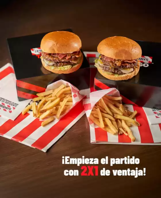 Catálogo TGI Friday's | ¡Empieza el partido con 2X1 de ventaja! | 2026-07-23T00:00:00.000Z - 2026-08-05T00:00:00.000Z