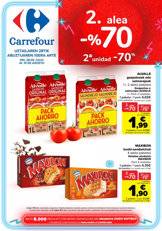 Catálogo Carrefour en Urduliz |  2ªUD. AL -70% | 2026-07-28T00:00:00.000Z - 2026-08-10T00:00:00.000Z