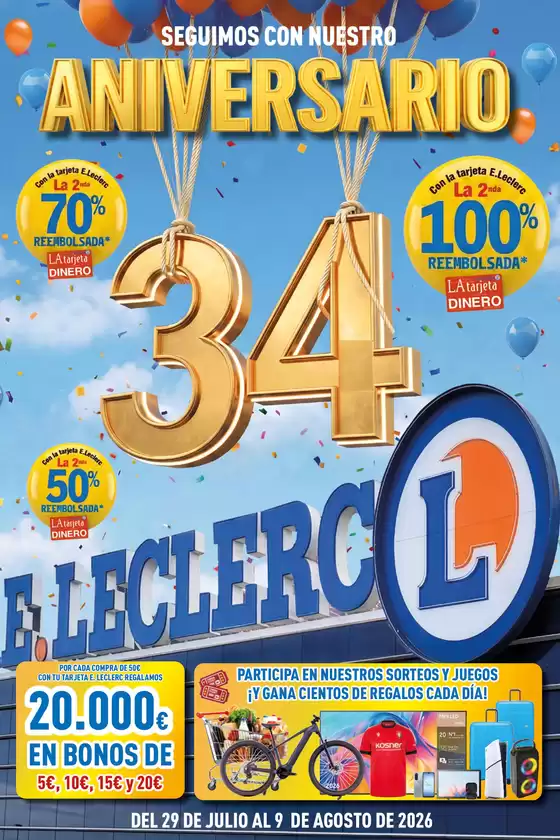 Catálogo E.Leclerc | Seguimos de aniversario | 2026-07-29T00:00:00.000Z - 2026-08-09T00:00:00.000Z