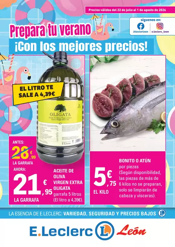 Catálogo E.Leclerc | Precios válidos del 22 de julio al 1 de agosto de 2026 | 2026-07-27T00:00:00.000Z - 2026-08-01T00:00:00.000Z