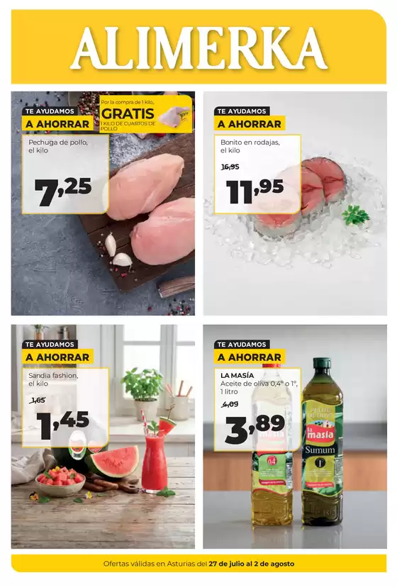Catálogo Alimerka | Semanal 27 de julio al 2 de agosto Asturias | 2026-07-27T00:00:00.000Z - 2026-08-02T00:00:00.000Z
