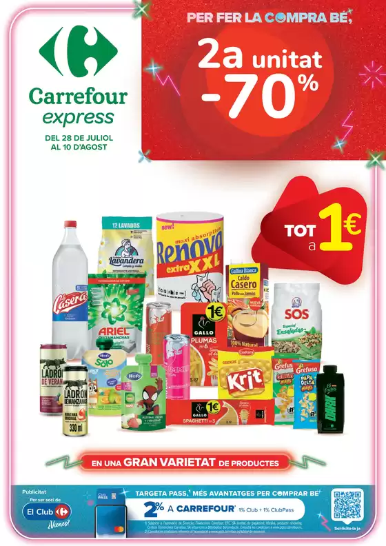 Catálogo Carrefour Express | 2a unitat -70% | 2026-07-28T00:00:00.000Z - 2026-08-10T00:00:00.000Z
