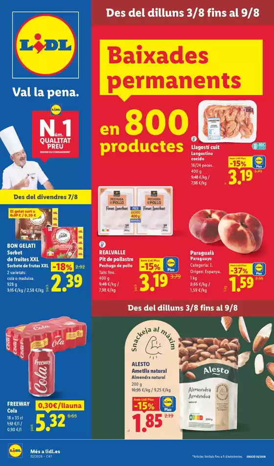 Catálogo Lidl en Cardedeu | № 1 PRECIO - Ofertas válidas del 03/08 al 09/08 | 2026-08-03T00:00:00.000Z - 2026-08-09T00:00:00.000Z