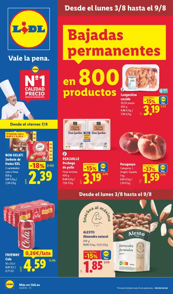 Catálogo Lidl en Camargo | № 1 PRECIO - Ofertas válidas del 03/08 al 09/08 | 2026-08-03T00:00:00.000Z - 2026-08-09T00:00:00.000Z