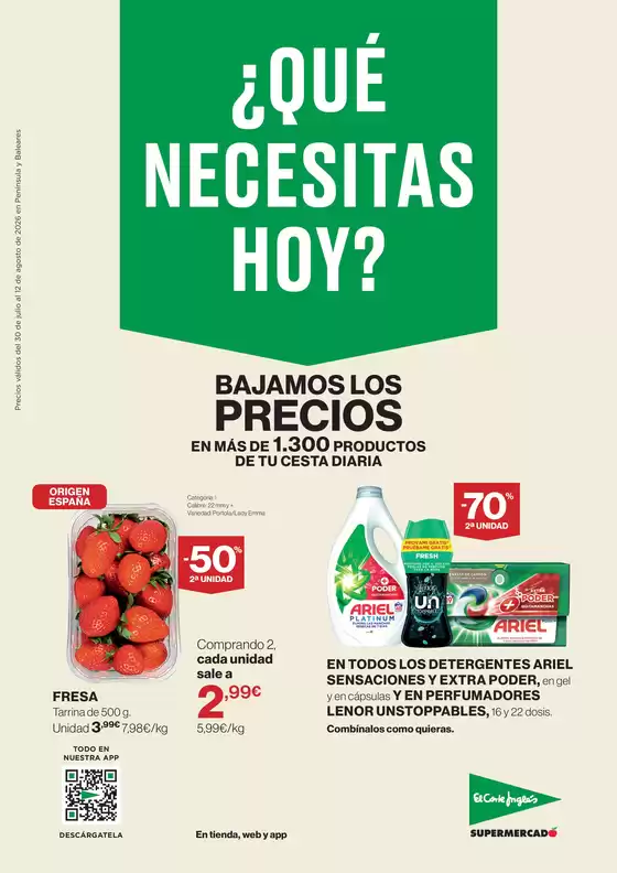Catálogo El Corte Inglés | Qué necesitas hoy | 2026-07-30T00:00:00.000Z - 2026-08-12T00:00:00.000Z