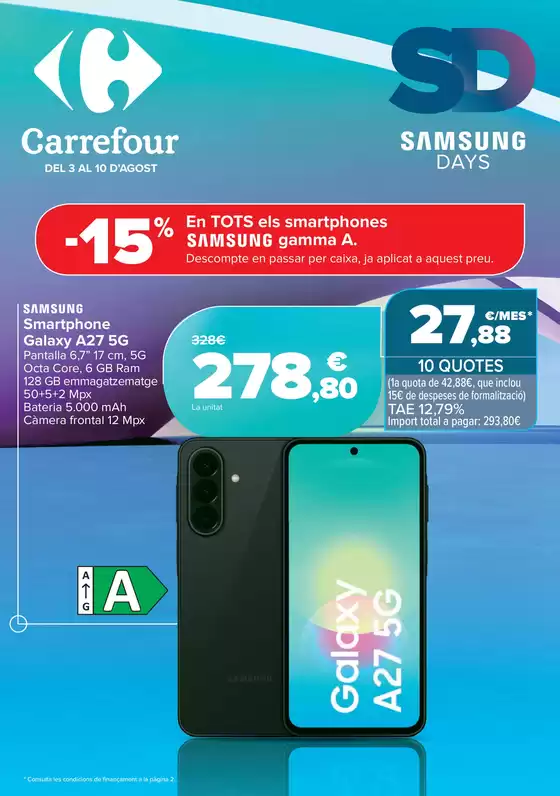 Catálogo Carrefour en Els Alamús | SAMSUNG DAYS | 2026-08-03T00:00:00.000Z - 2026-08-10T00:00:00.000Z