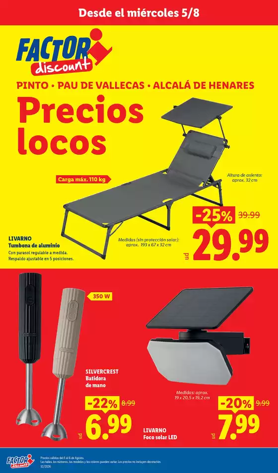 Catálogo FACTORI discount en Fondarella | Factori discount - Ofertas válidas del 05/08 al 10/08 | 2026-08-05T00:00:00.000Z - 2026-08-11T00:00:00.000Z