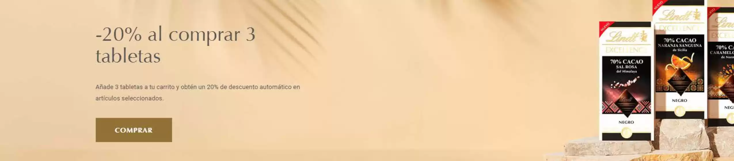 Catálogo Lindt | -20% al comprar 3 tabletas | 2026-07-31T00:00:00.000Z - 2026-08-13T00:00:00.000Z