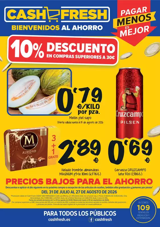 Catálogo Cash Fresh en Guadalcázar | Precios Bajos Para El Ahorro | 2026-07-31T00:00:00.000Z - 2026-09-30T00:00:00.000Z
