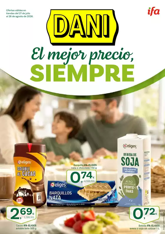 Catálogo Supermercados Dani | El Mejor Precio, Siempre | 2026-07-27T00:00:00.000Z - 2026-08-26T00:00:00.000Z