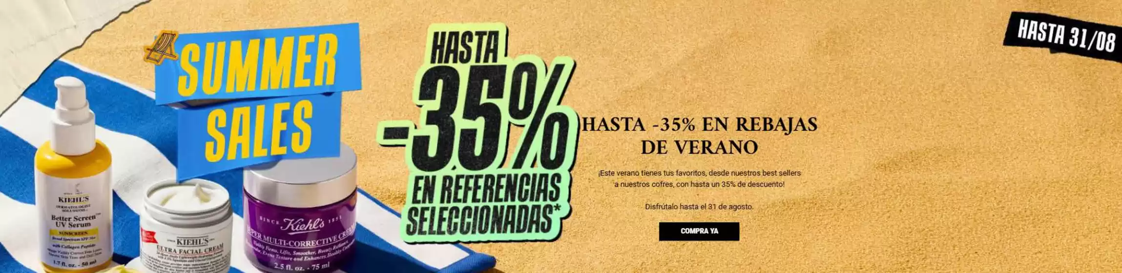 Catálogo Kiehls | Hasta -35% En Rebajas De Verano | 2026-08-03T00:00:00.000Z - 2026-08-31T00:00:00.000Z