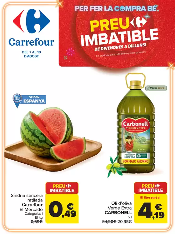 Catálogo Carrefour en Palafolls | PRECIO IMBATIBLE | 2026-08-07T00:00:00.000Z - 2026-08-10T00:00:00.000Z