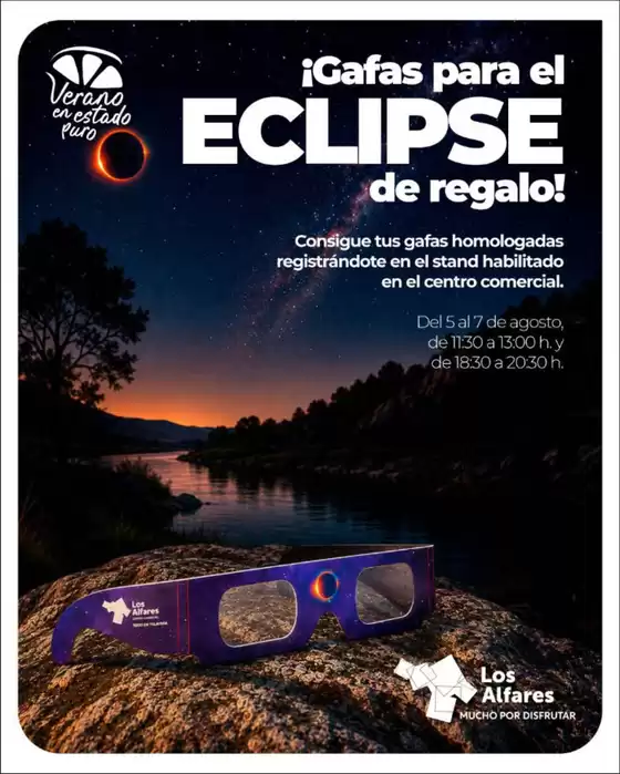 Catálogo Los Alfares | ¡Gafas Para El Eclipse De Regalo! | 2026-08-05T00:00:00.000Z - 2026-08-07T00:00:00.000Z