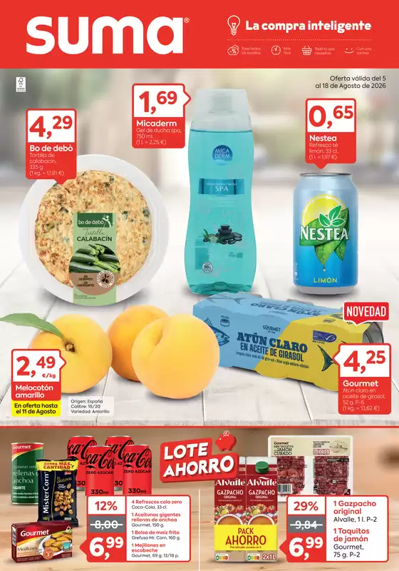 Catálogo Suma Supermercados | Oferta válida del 5 al 18 de Agosto de 2026 | 2026-08-05T00:00:00.000Z - 2026-08-18T00:00:00.000Z