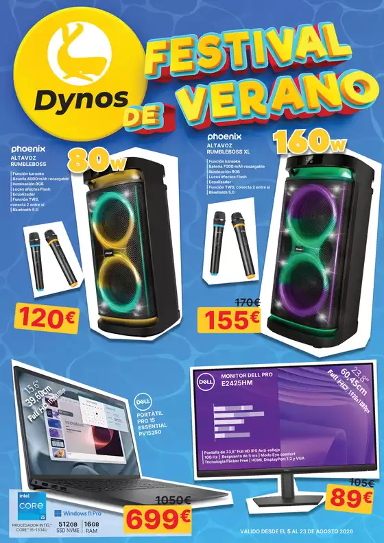 Catálogo Dynos Informática | Festival De Verano | 2026-08-05T00:00:00.000Z - 2026-08-23T00:00:00.000Z
