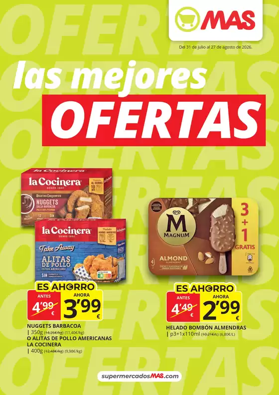 Catálogo Supermercados MAS | Las mejores ofertas | 2026-07-31T00:00:00.000Z - 2026-08-27T00:00:00.000Z