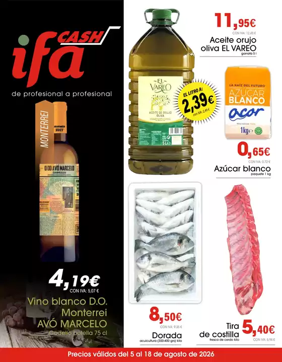 Catálogo Cash Ifa | Precios válidos del 5 al 18 de agosto de 2026 | 2026-08-06T00:00:00.000Z - 2026-08-18T00:00:00.000Z